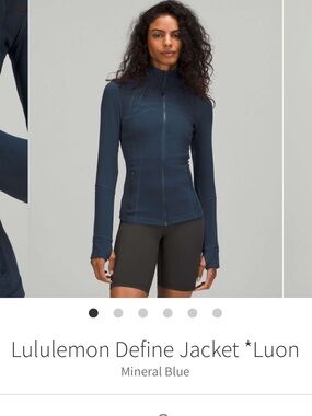 Lululemon mineral blue define jacket size 10